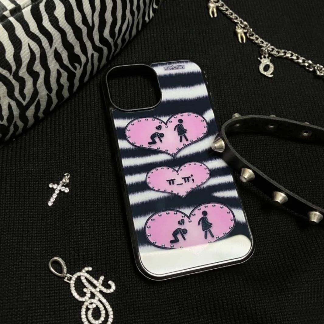 Phone Cases Y2K - Funda de teléfono a rayas Y2K