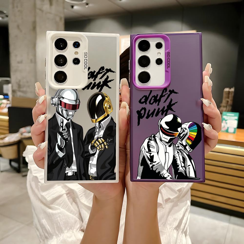 Phone Cases For Samsung - Funda de Silicona Colorida Plateada para