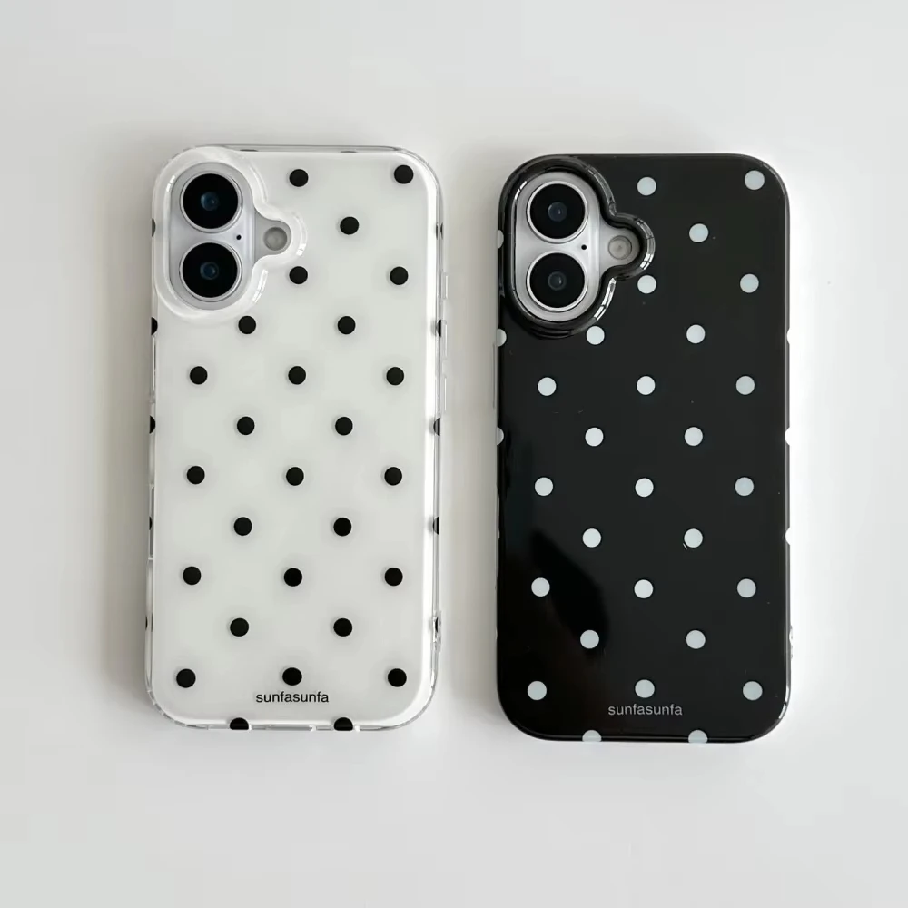 Phone Cases Y2K - Funda de teléfono minimalista de lunares