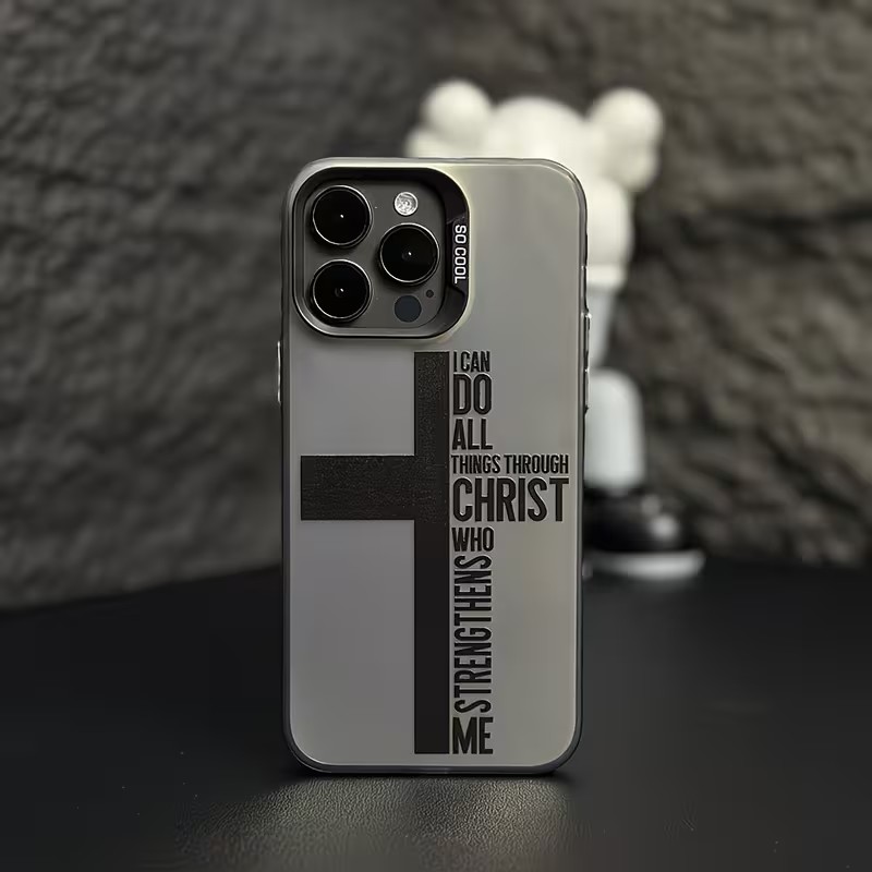 Phone Cases Iphone 12 - Funda Antihuellas con Diseño de Cruz