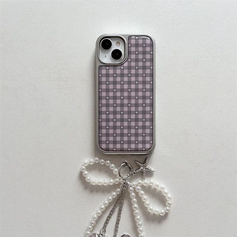 Phone Cases Y2K - Rosa púrpura en forma de corazón