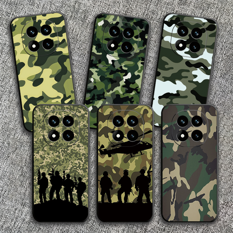Phone Cases Shein - Funda Protectora Suave con Patrón Militar