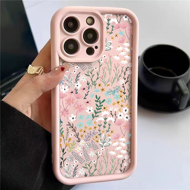 Phone Cases Iphone 12 - Funda Rosa con Diseño Floral de