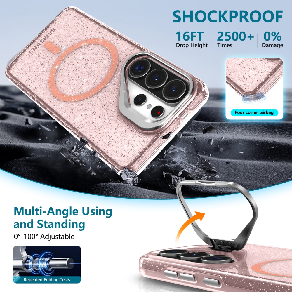 Funda transparente con purpuri - Military Grade Case reseña y precio